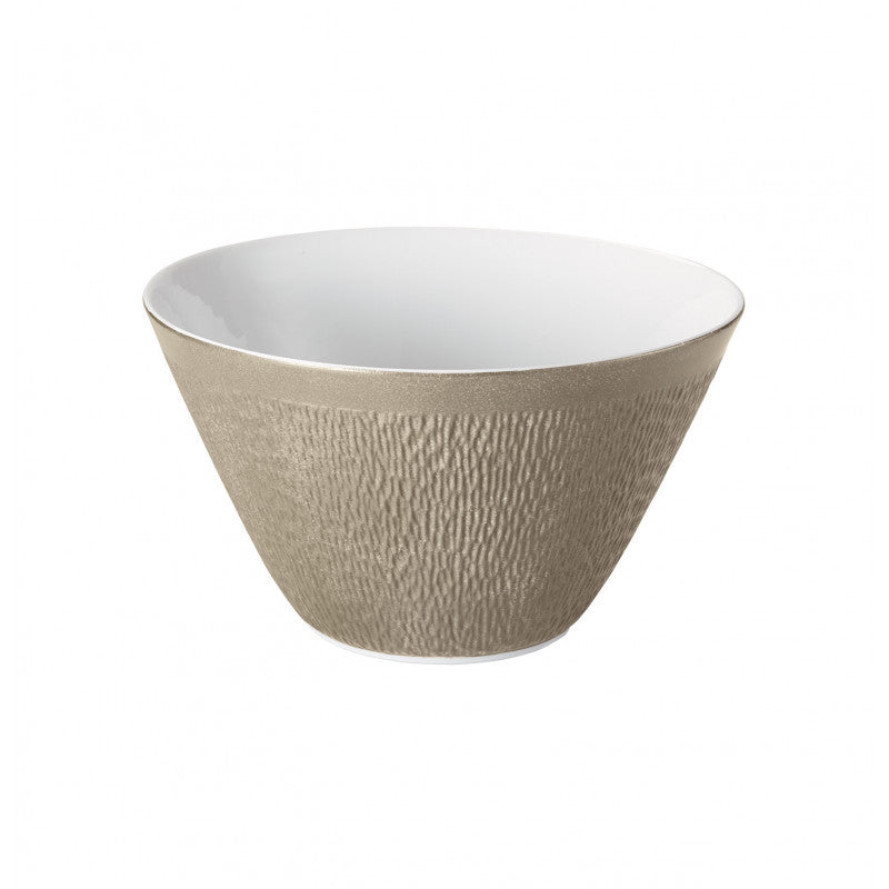 Conical salad bowl 28 cm grey I | Minéral Irisé