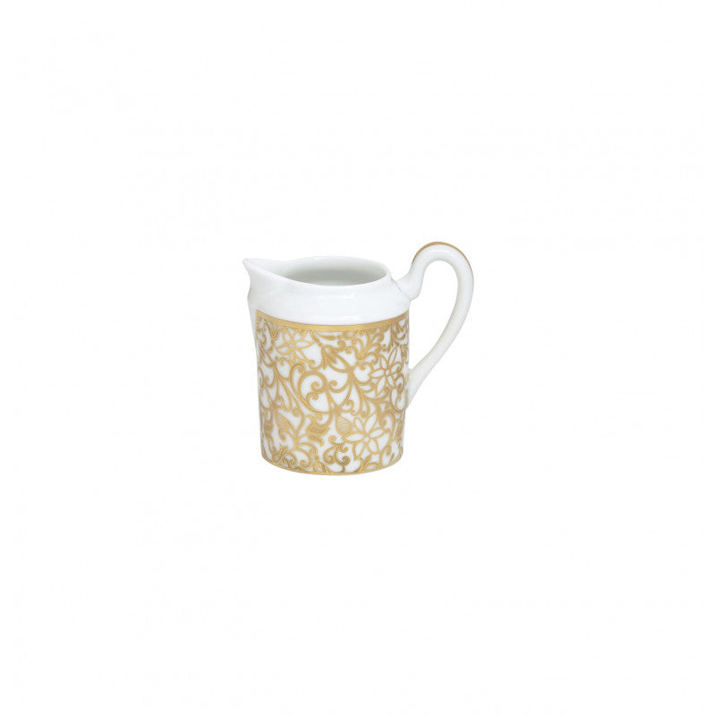 Creamer 9.5 cm white with gold rim | Salamanque Or
