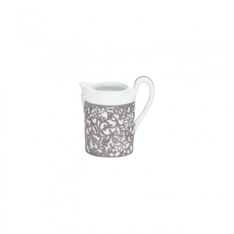 Creamer 9.5 cm white with platine rim | Salamanque Platine