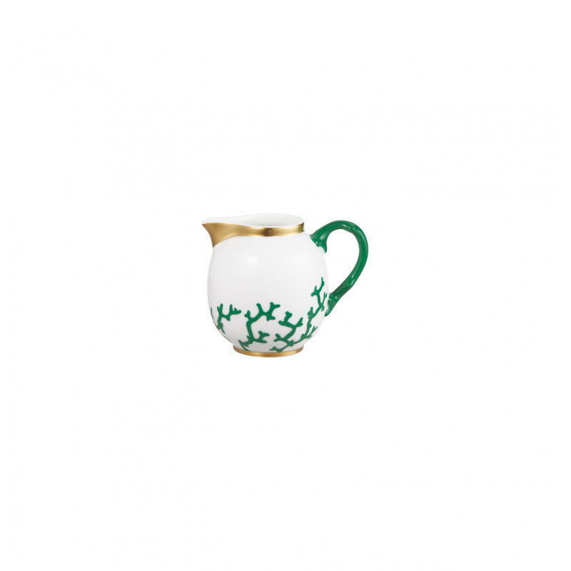 Creamer 4.5 cm green with gold rim | Cristobal Emeraude