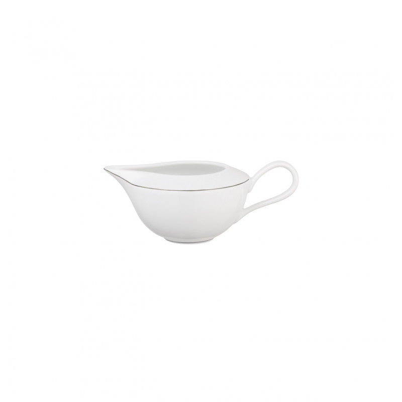 Creamer 9 cm white with platine rim | Monceau Platine