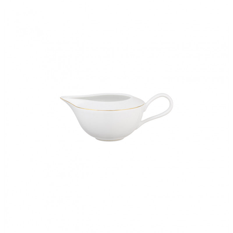 Creamer 9 cm white with gold rim | Monceau Or