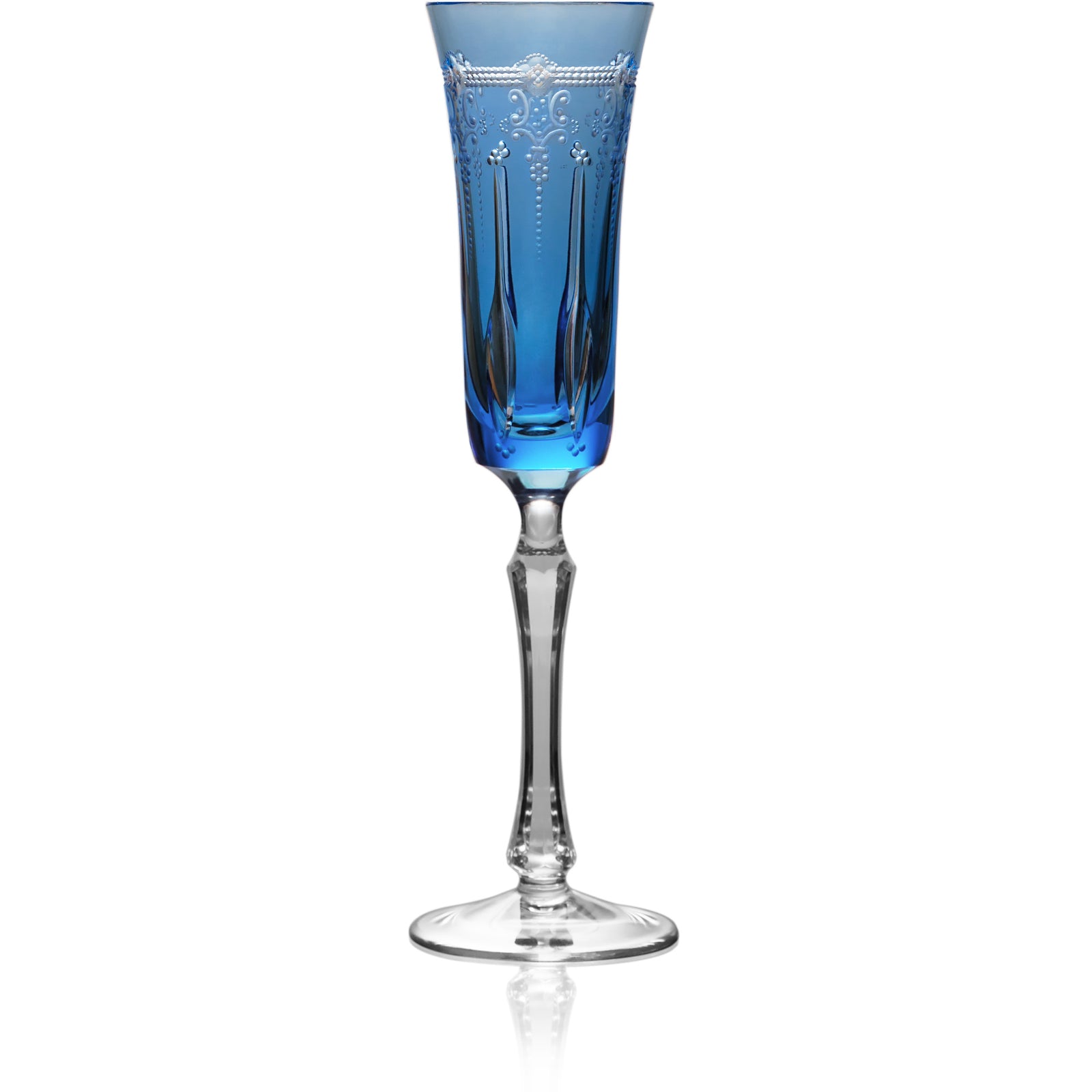 Sky Blue Flute Glass, grand | Lisbon