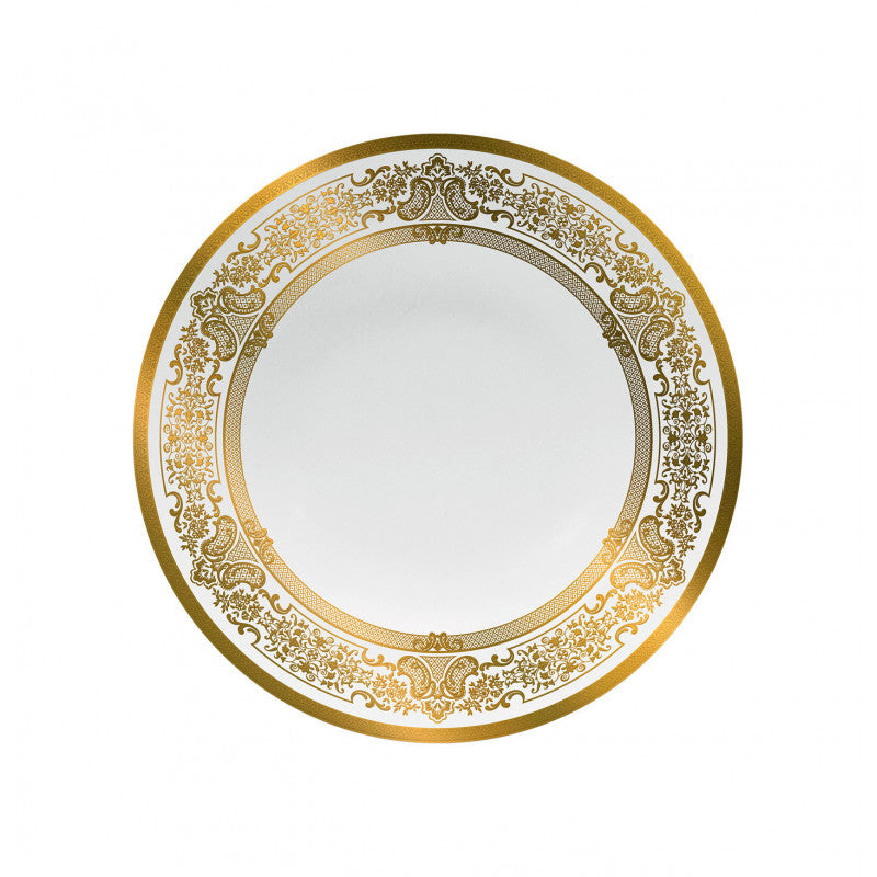 Deep chop plate 29.5 cm white with gold rim | Marignan