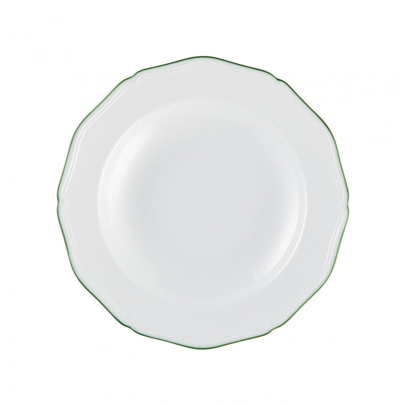 Deep chop plate 29.5 cm green | Touraine Double Filet Vert