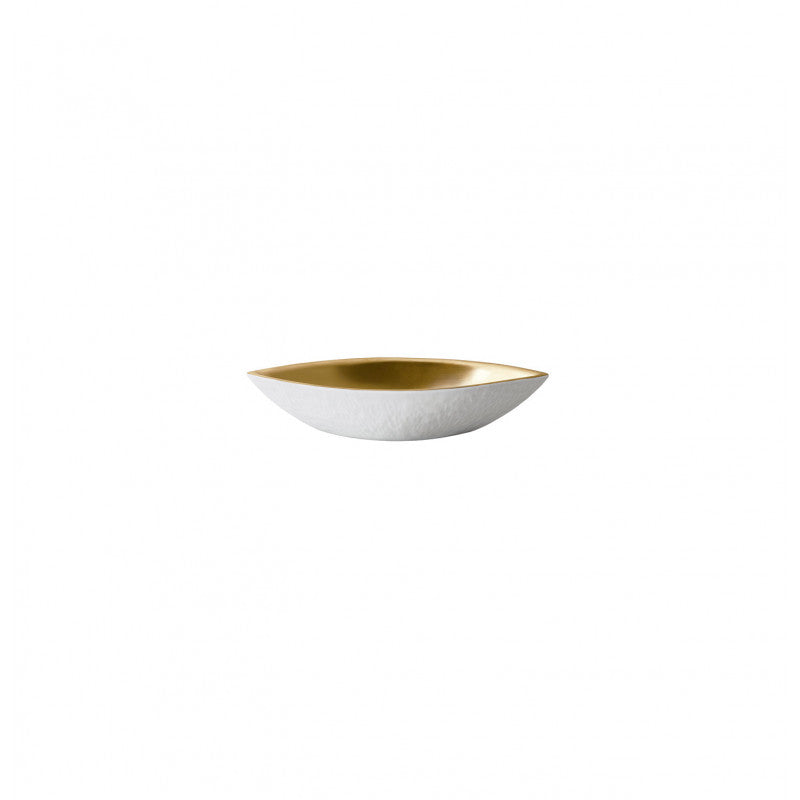 Deep dish 13.5 cm gold with gold rim | Minéral Filet Or