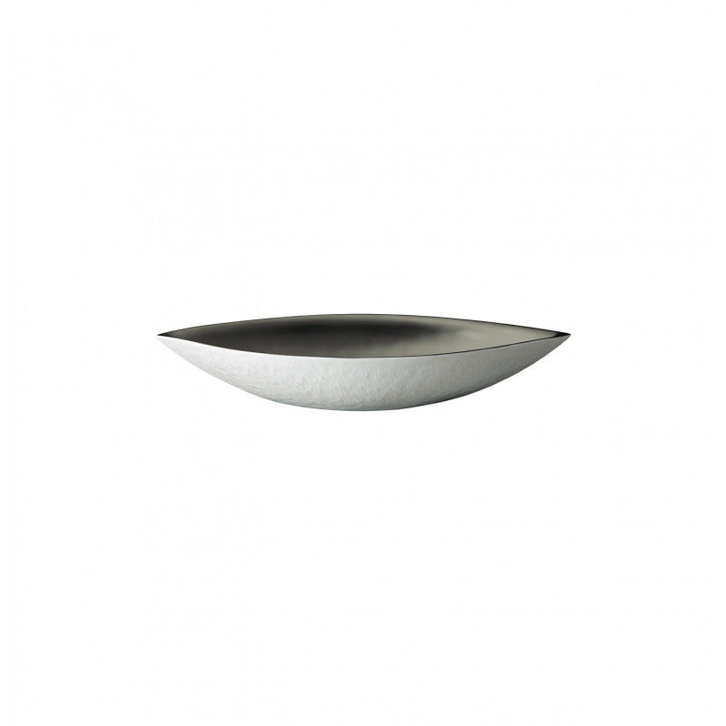 Deep dish 23 cm platine with platine rim | Minéral Filet Platine