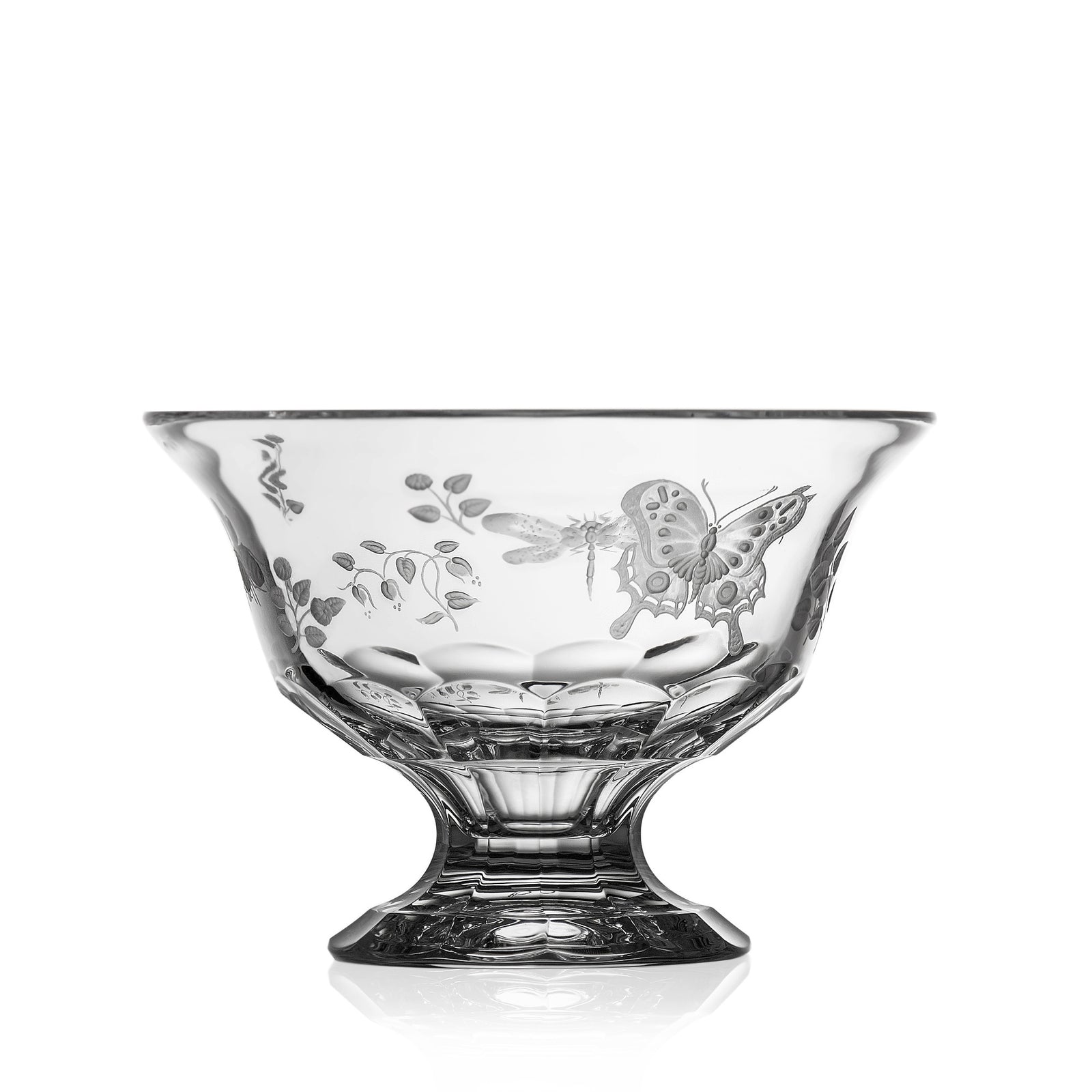 Clear Footed Bowl 8" | Springtime
