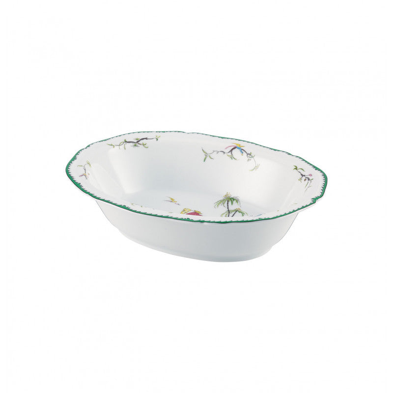 Open vegetable dish 25 cm green/pink | Longjiang