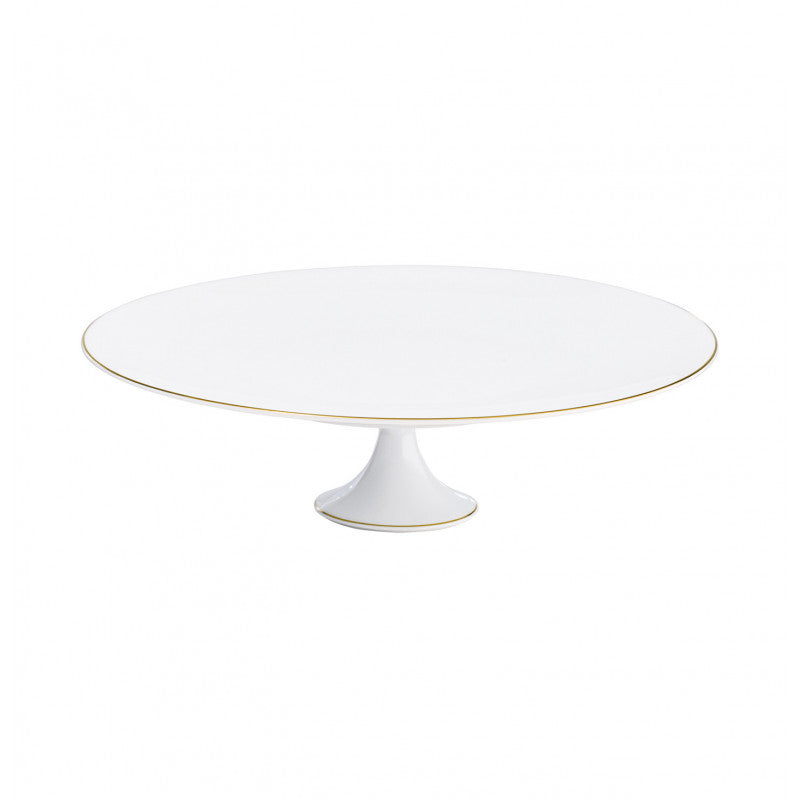 Petit four stand 27 cm white with gold rim | Monceau Or