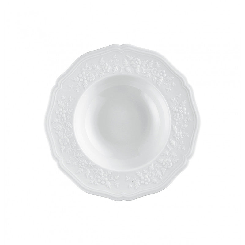 Rim plate deep 22.5 cm white | Pont aux Choux