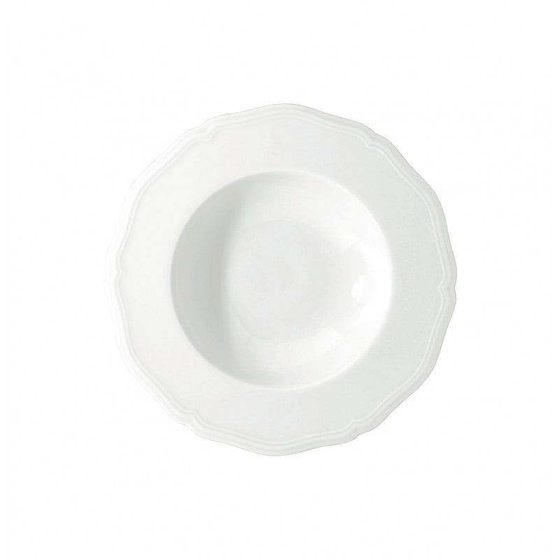 Rim plate deep 23 cm white | Argent