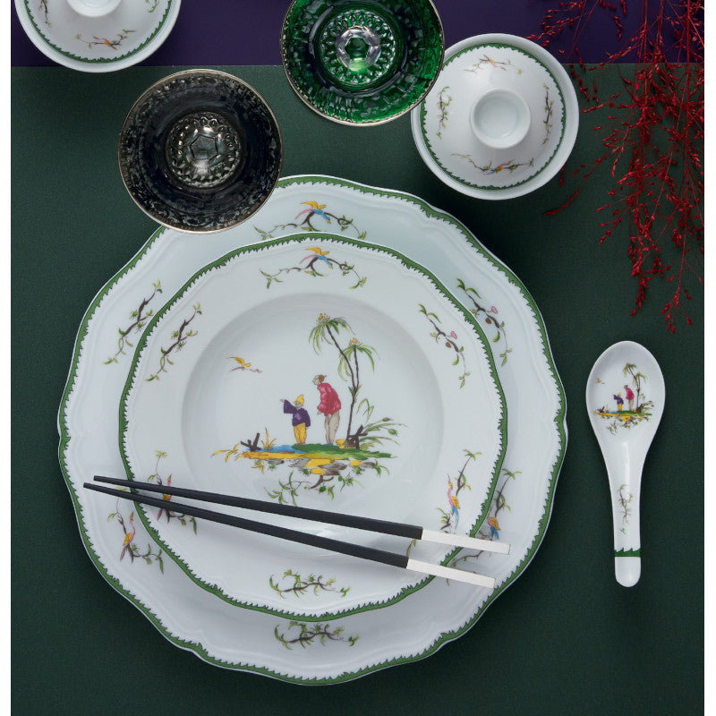 Open vegetable dish 25 cm green/pink | Longjiang