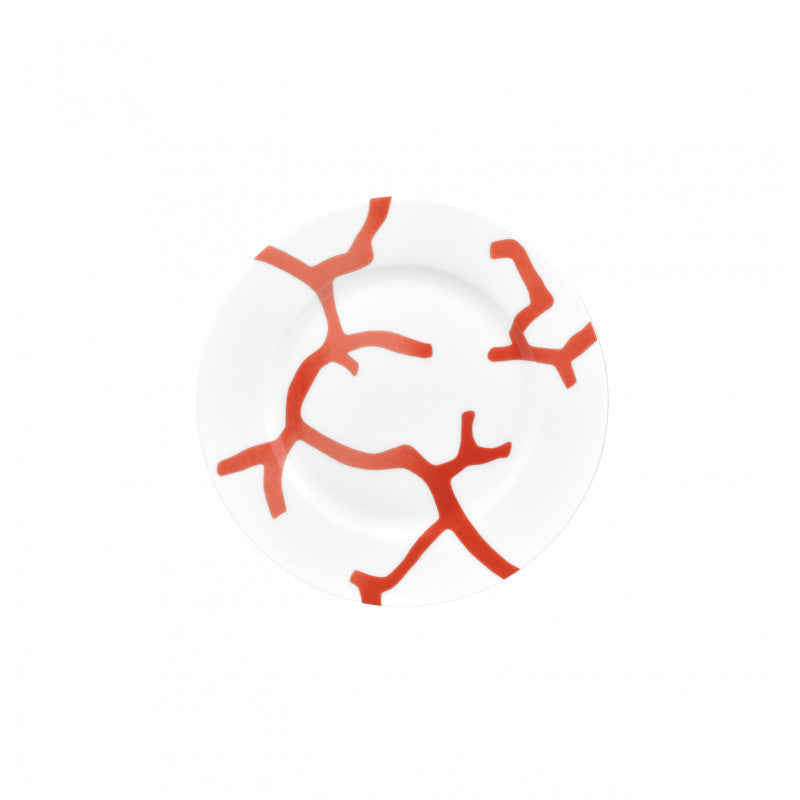 Rim plate flat 19.5 cm red with gold rim II | Cristobal Rouge