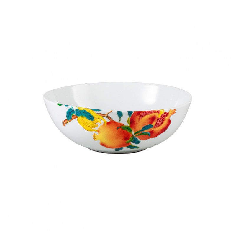 Salad bowl 26.3 cm white with gold rim | Harmonia