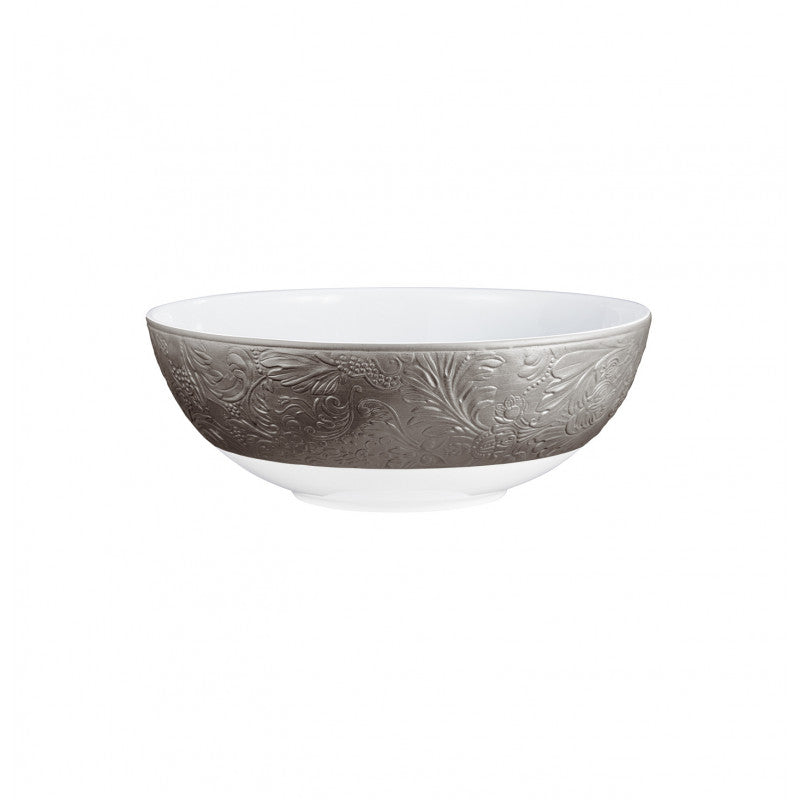 Salad bowl 26.3 cm grey with gold rim | Italian Renaissance