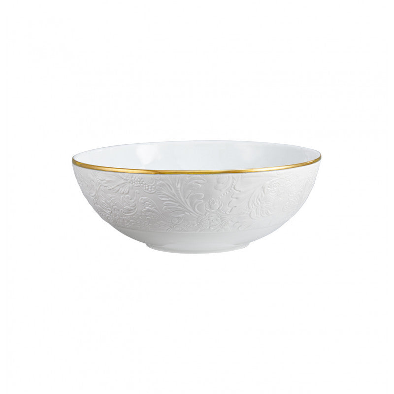 Salad bowl 26.3 cm white with gold rim | Italian Renaissance