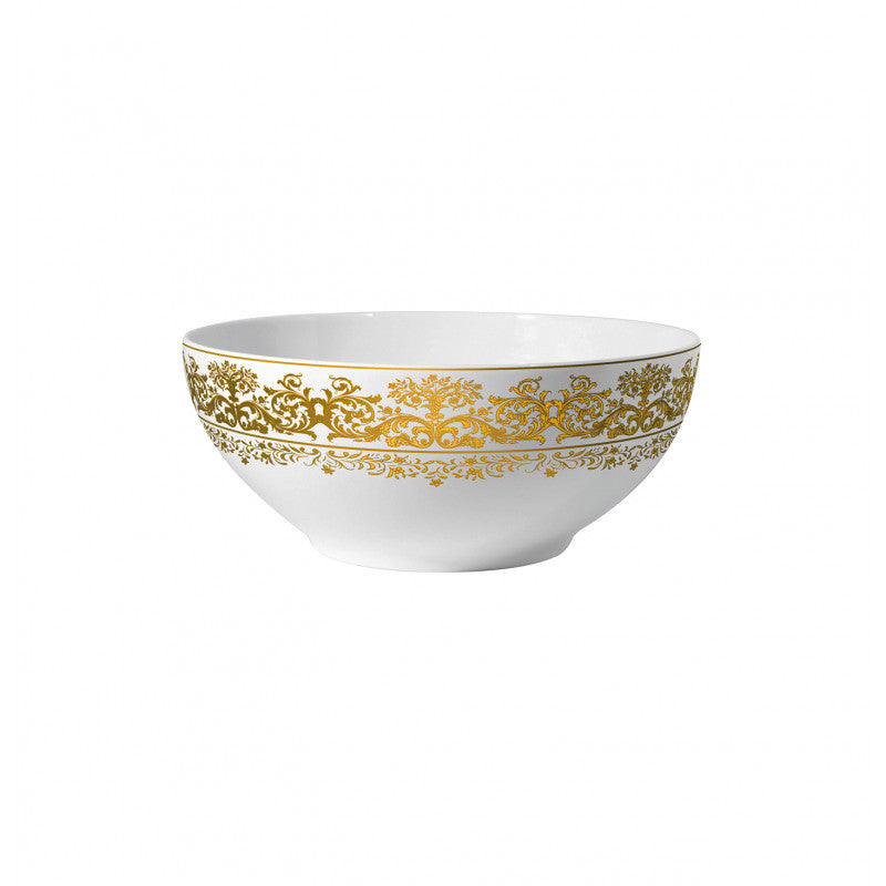 Salad bowl 25 cm white with gold rim | Chelsea