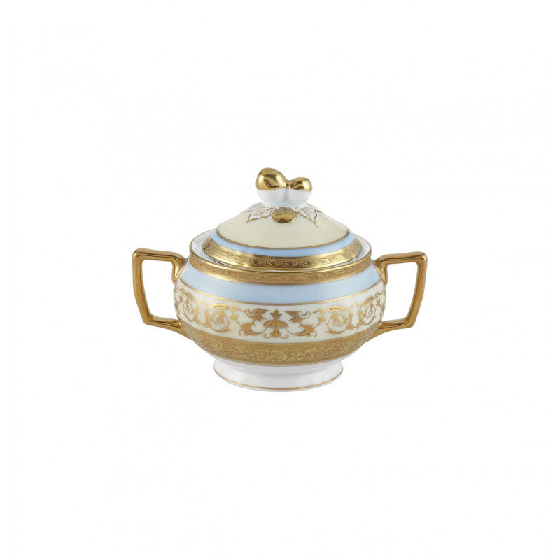 Sugar bowl 8.2 cm blue with gold rim | Shéhérazade