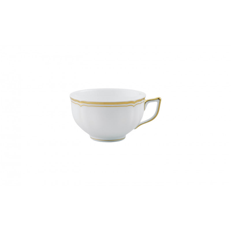 Tea cup extra and saucer - Black with gold rim | Mazurka