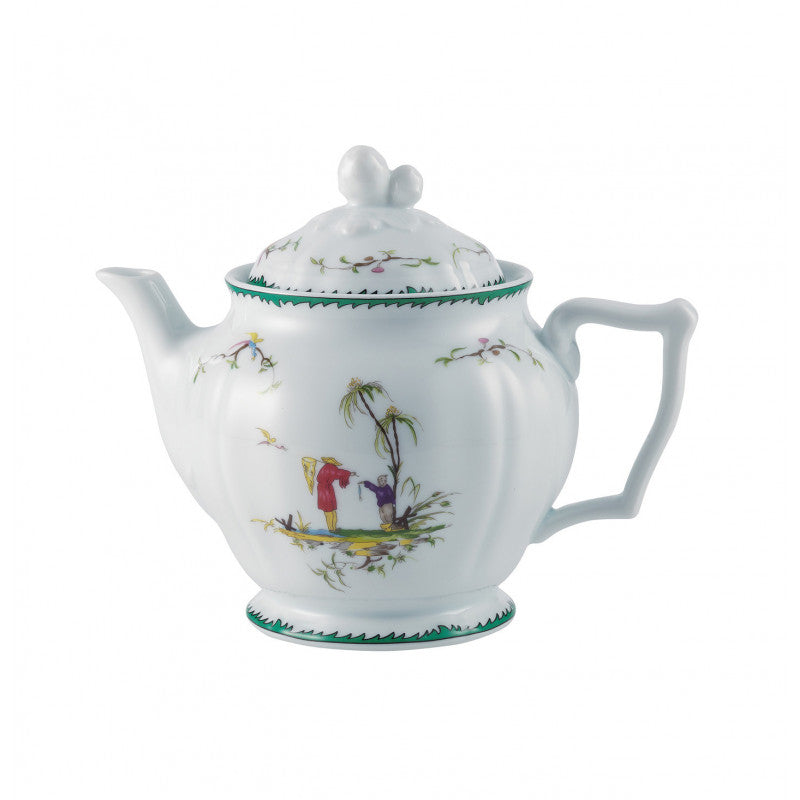 Tea pot 10 cm green/pink | Longjiang