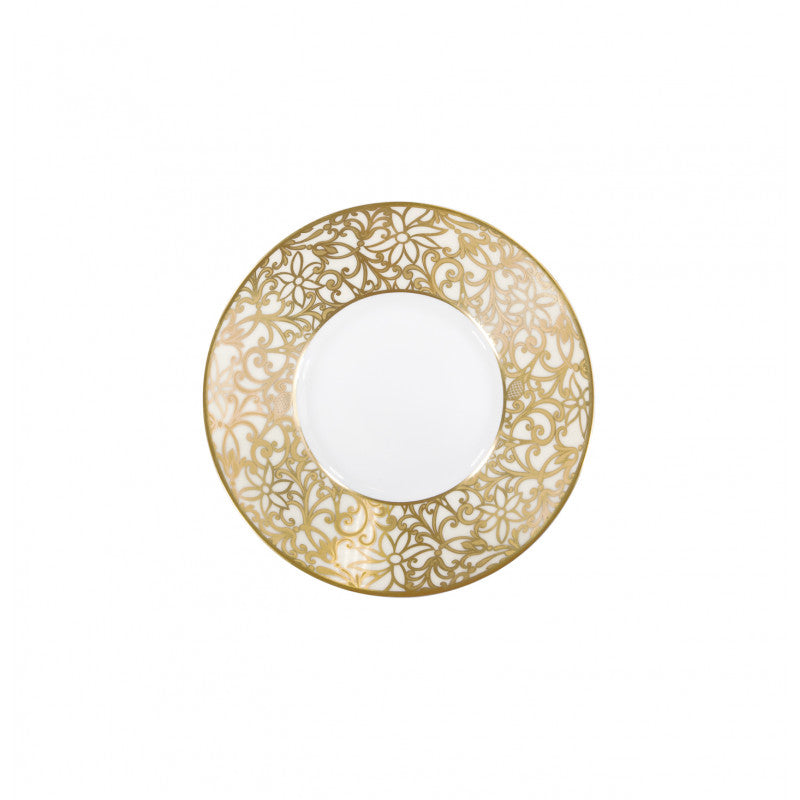 Tea saucer extra 15.5 cm white with gold rim | Salamanque Or