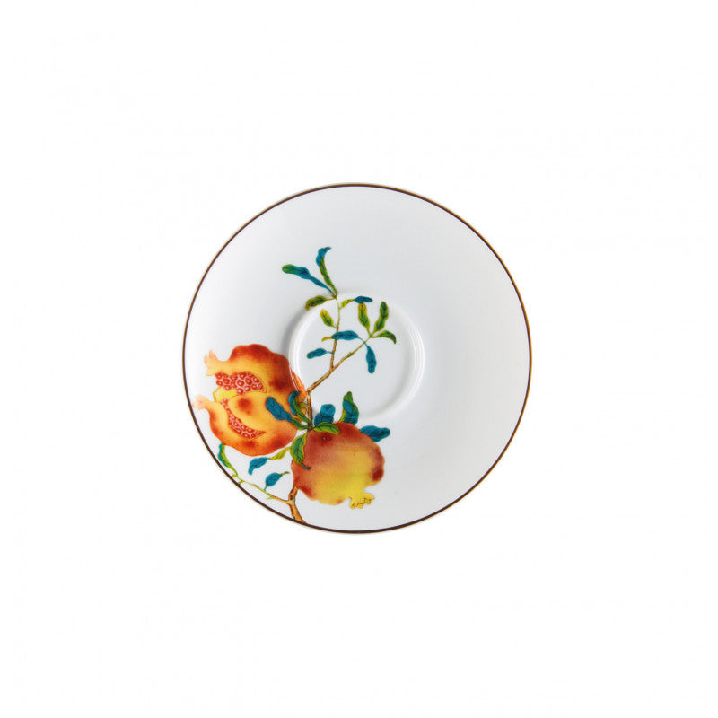 Tea saucer extra 15.5 cm white with gold rim | Harmonia