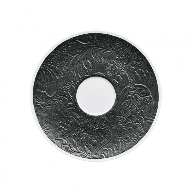Tea saucer extra 17.5 cm black | Italian Renaissance