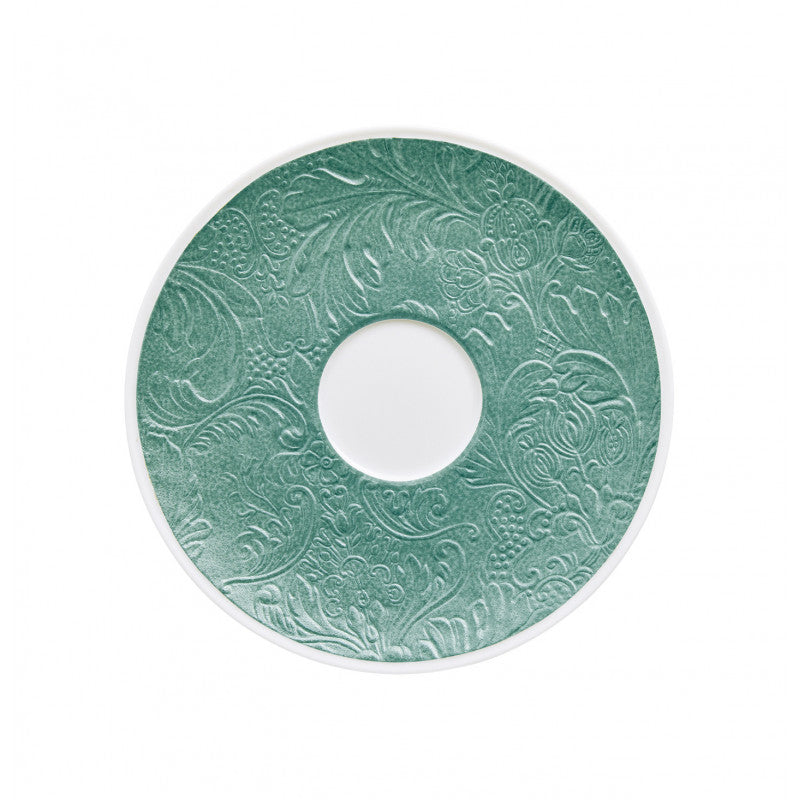 Tea saucer extra 17.5 cm turquoise | Italian Renaissance