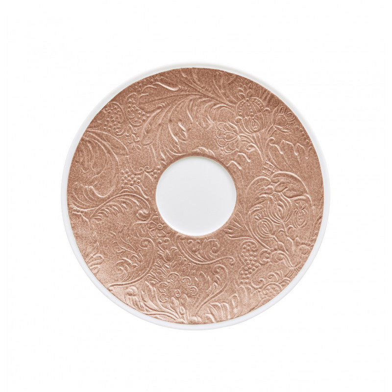 Tea saucer extra 17.5 cm rose gold | Italian Renaissance