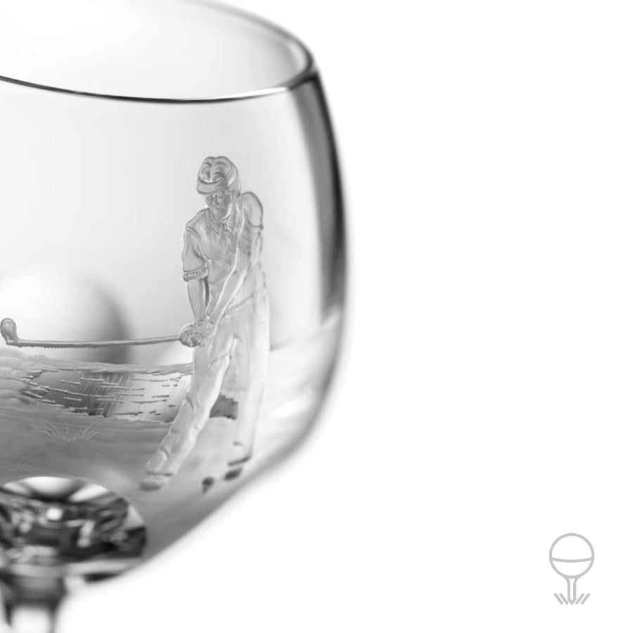 Amber Cordial Glass | Hock | Golf