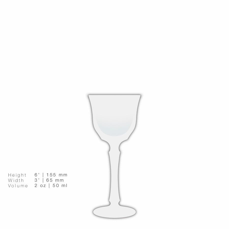 Amber Cordial Glass | Hock | Coral
