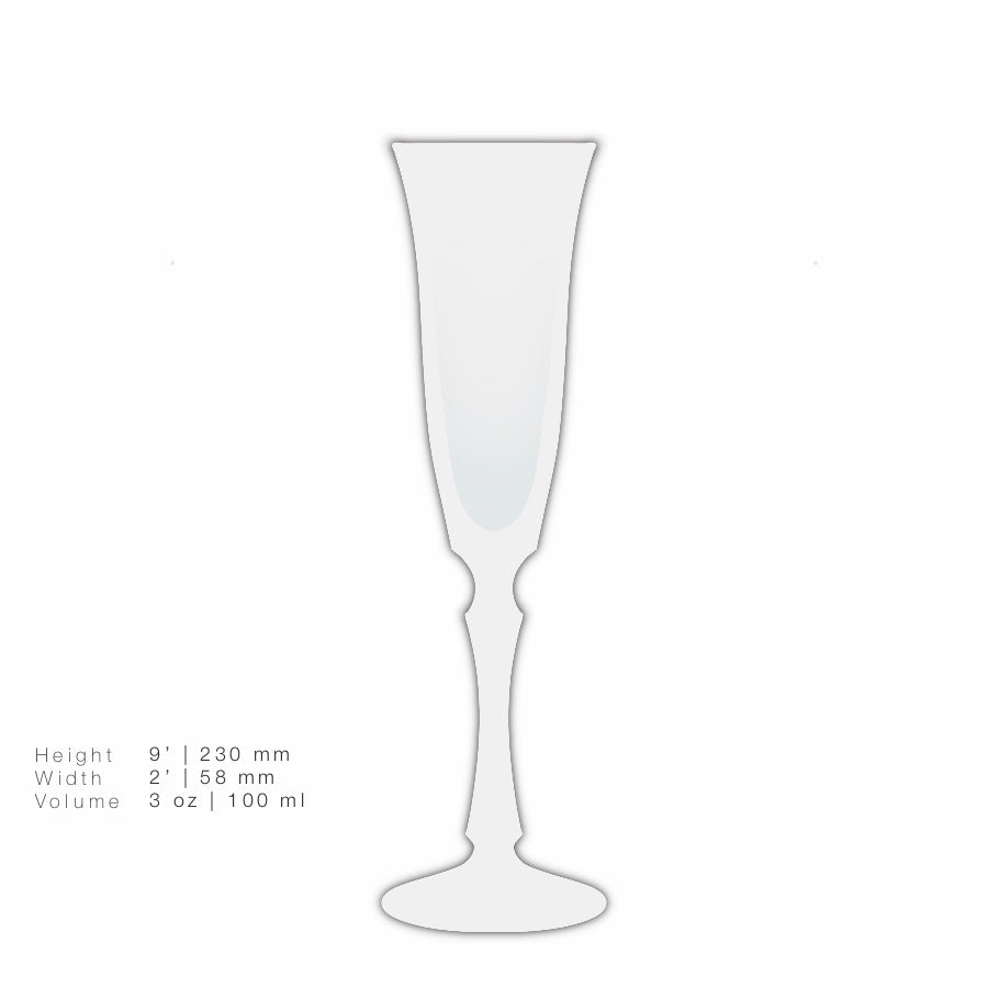 Ruby Flute Glass | Hock | Tresor