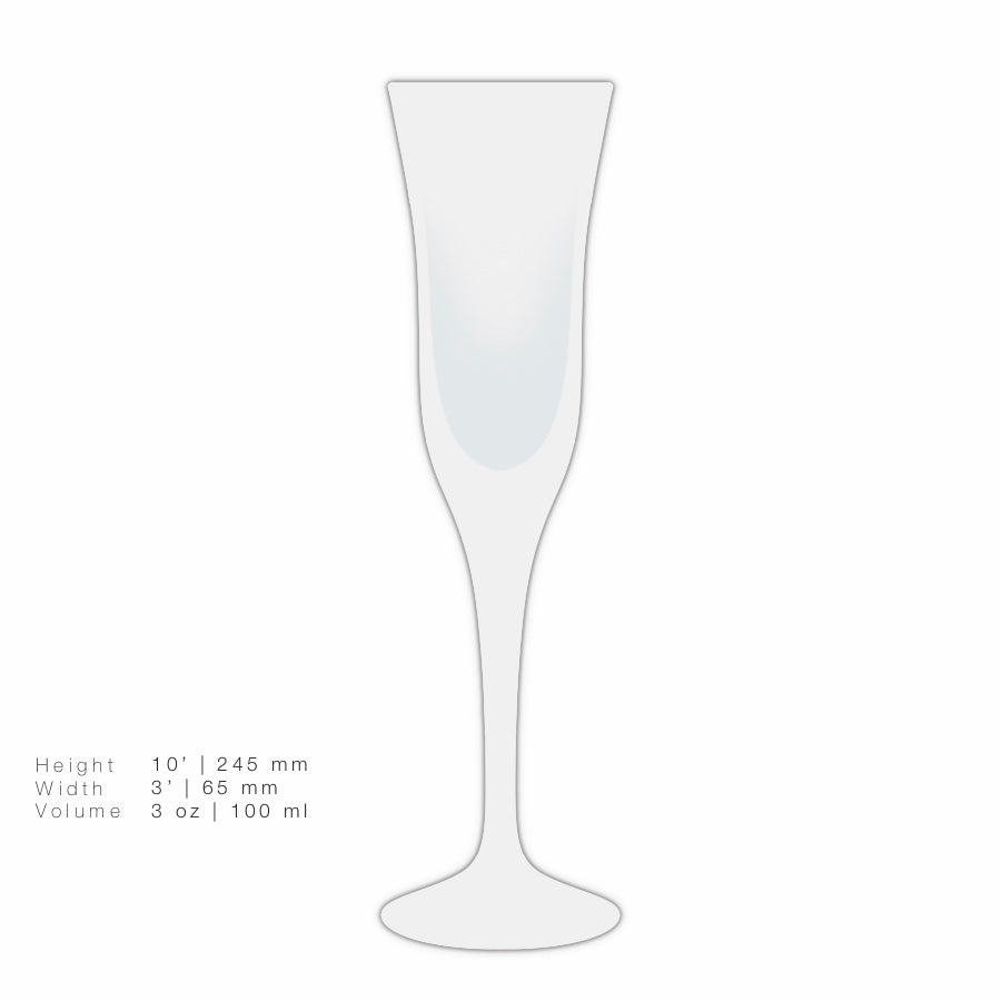 Clear Flute Glass | linea | Renaissance